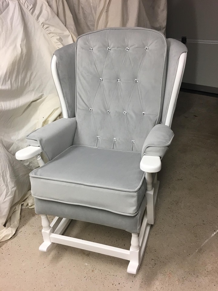 grey nursery rocking chair
